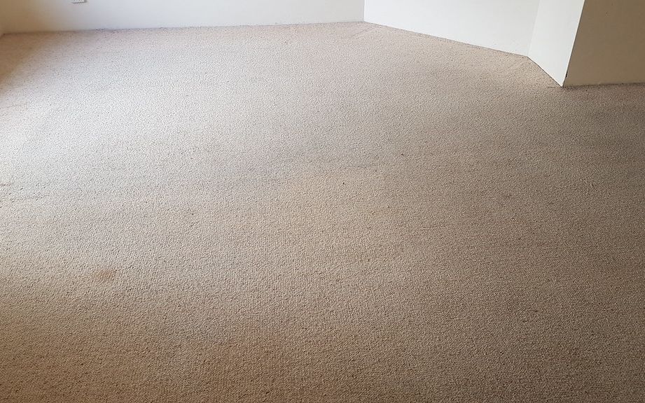 After cleaning: bedroom with old drink spills